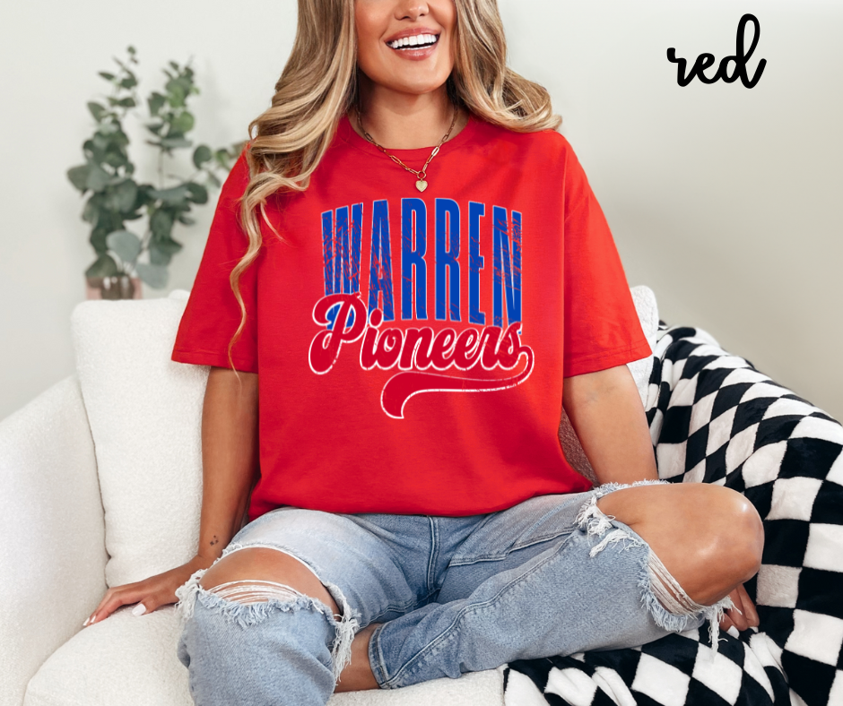 Warren Pioneers Retro Text- Unisex