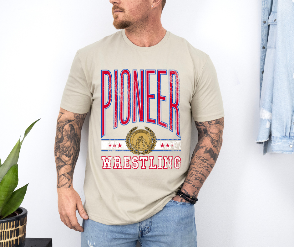 Men's Pioneer Wrestling shirt