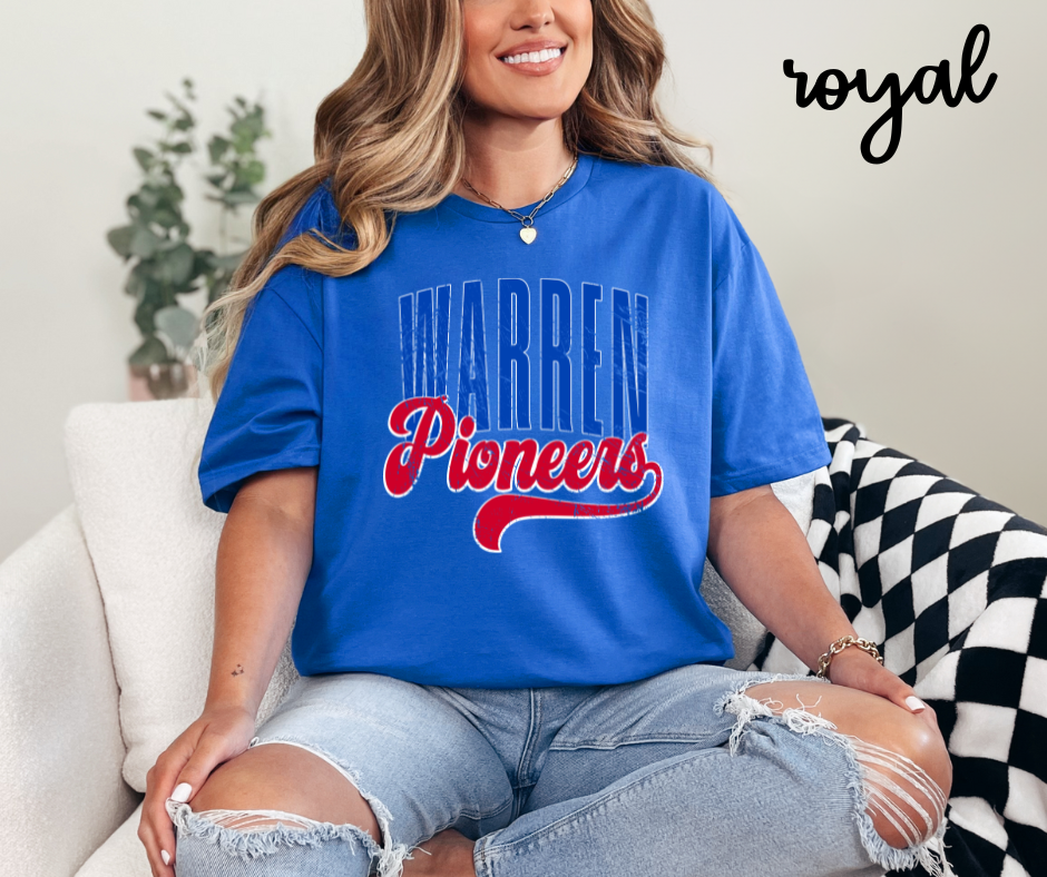 Warren Pioneers Retro Text- Unisex