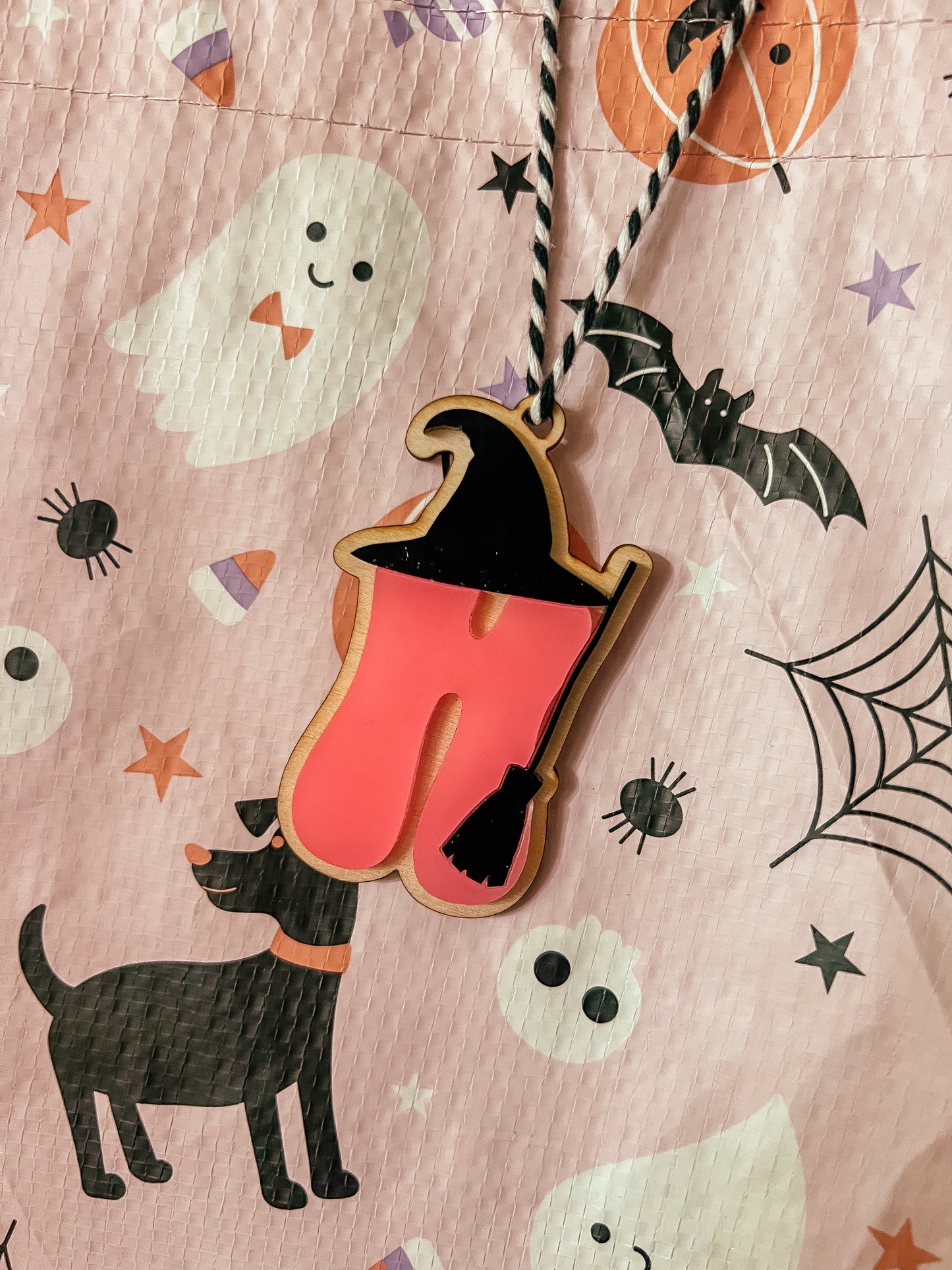 Witch Hat Initial Bag tag